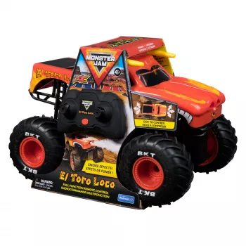 Monster Jam , El Toro Loco RC Monster Truck ar miglas efektiem, mērogā 1:15, rotaļlietas zēniem un meitenēm no 3 gadu vecuma