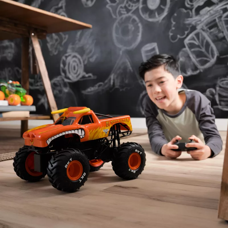 Monster Jam , El Toro Loco RC Monster Truck ar miglas efektiem, mērogā 1:15, rotaļlietas zēniem un meitenēm no 3 gadu vecuma