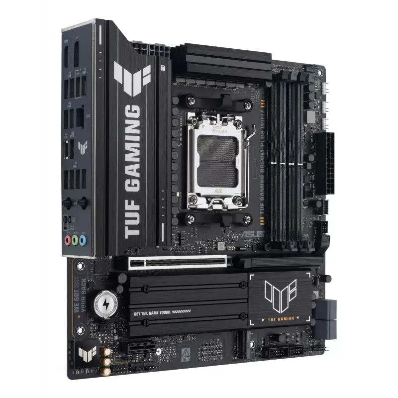 Mātesplate ASUS TUF GAMING B850M-PLUS WIFI7 micro ATX, AMD B850, Socket AM5, DDR5, 4 DIMM, 256GB, Wi‑Fi 7, 2.5Gb LAN