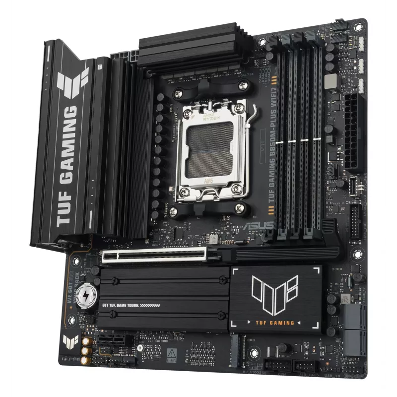 Mātesplate ASUS TUF GAMING B850M-PLUS WIFI7 micro ATX, AMD B850, Socket AM5, DDR5, 4 DIMM, 256GB, Wi‑Fi 7, 2.5Gb LAN