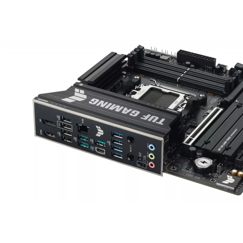 Mātesplate ASUS TUF GAMING B850M-PLUS WIFI7 micro ATX, AMD B850, Socket AM5, DDR5, 4 DIMM, 256GB, Wi‑Fi 7, 2.5Gb LAN