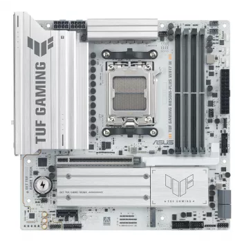Mātesplate ASUS TUF GAMING B850M-PLUS WIFI7 W, AMD B850, Socket AM5, micro ATX, DDR5, 4×DIMM, līdz 256 GB, Wi‑Fi 7, 2.5Gb Ethernet