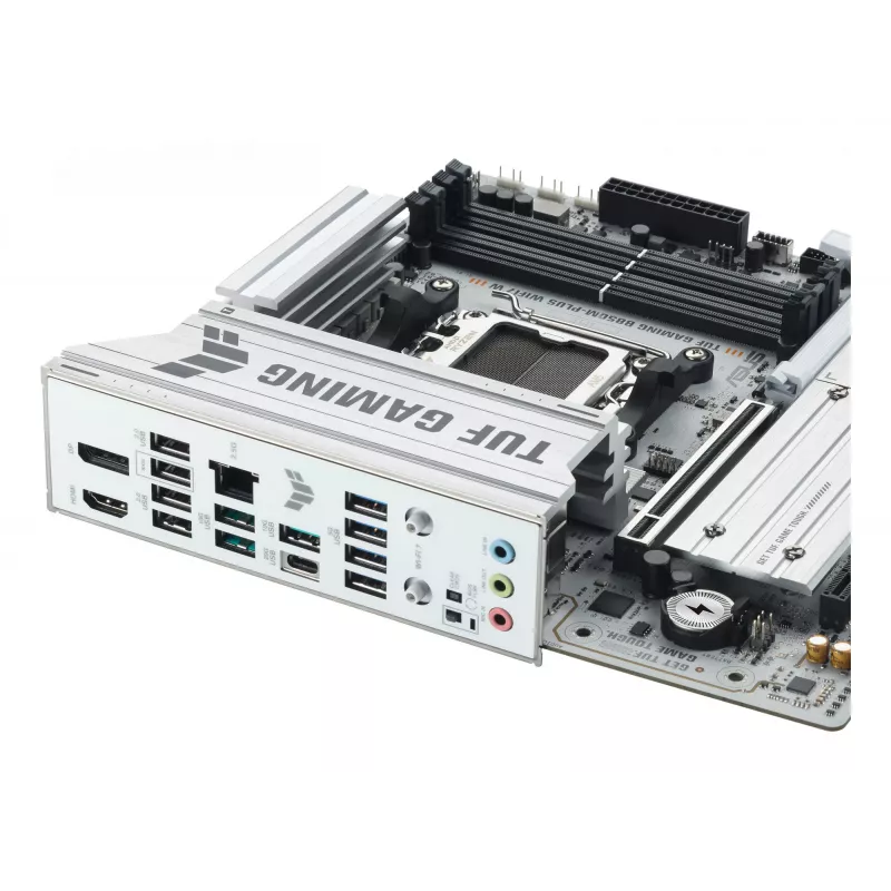 Mātesplate ASUS TUF GAMING B850M-PLUS WIFI7 W, AMD B850, Socket AM5, micro ATX, DDR5, 4×DIMM, līdz 256 GB, Wi‑Fi 7, 2.5Gb Ethernet
