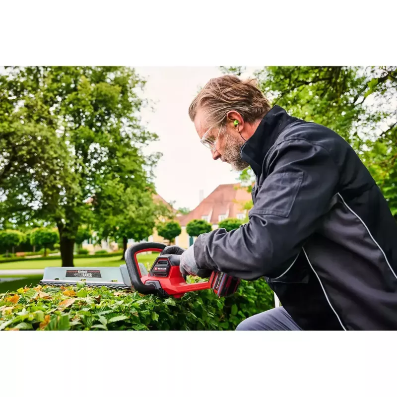 Bezvada dzīvžoga šķēres EINHELL GP-CH 18/50 Li BL-Solo — 18V akumulatoru platforma, 50 cm asmens