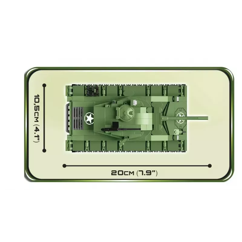 Būvbloku tanks Cobi M24 Chaffee 1:35 mēroga modelis, Cobi-2543
