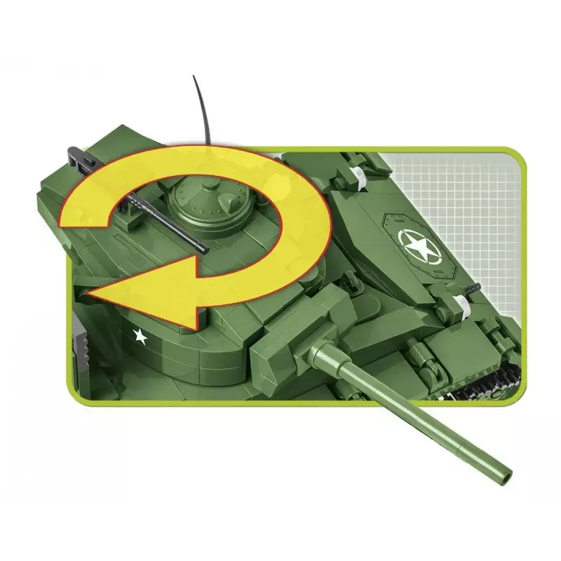 Būvbloku tanks Cobi M24 Chaffee 1:35 mēroga modelis, Cobi-2543