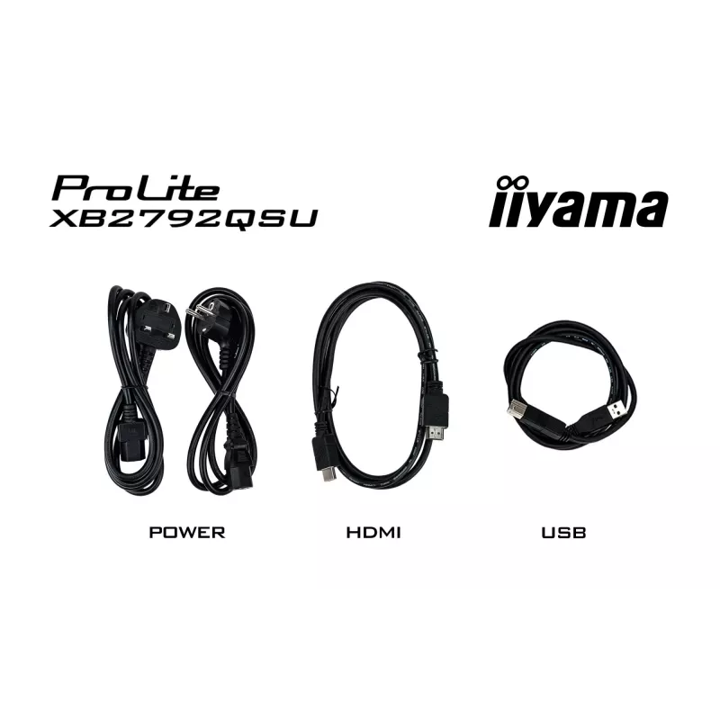 Monitors IIYAMA ProLite XB2792QSU-B1 27” IPS QHD 2560×1440 3 ms 178° VESA augstumā regulējams statīvs USB 3.2 centrmezgls skaļruņi melns enerģijas klase B