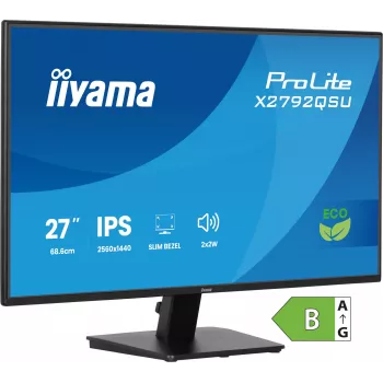 iiyama ProLite X2792QSU-B1 datora monitors 68.6 cm (27 colli) 2560 x 1440 pikseļi Quad HD LED Melns