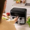 Karstā gaisa fritieris Cecotec Cecofry Dual 9000 9 L 2850 W melns nerūsējošais tērauds