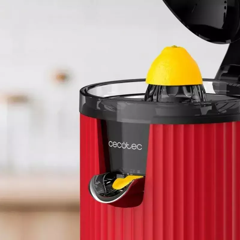 Lēnas darbības sulu spiede Cecotec Xqueeze RetroJuice 600 600 W Melna Sarkana Nerūsējošais tērauds