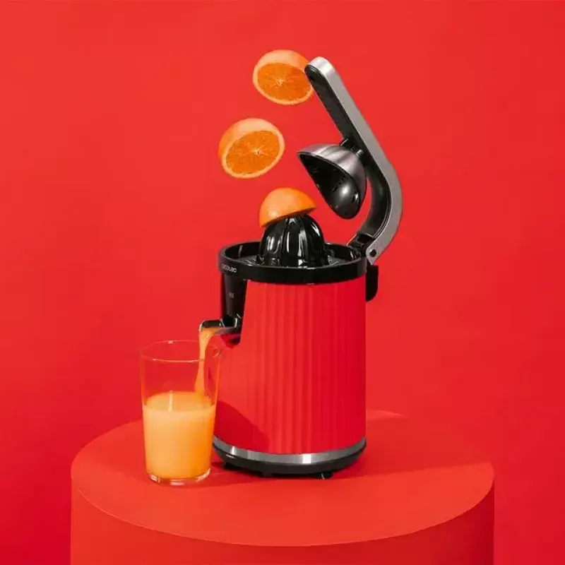 Lēnas darbības sulu spiede Cecotec Xqueeze RetroJuice 600 600 W Melna Sarkana Nerūsējošais tērauds