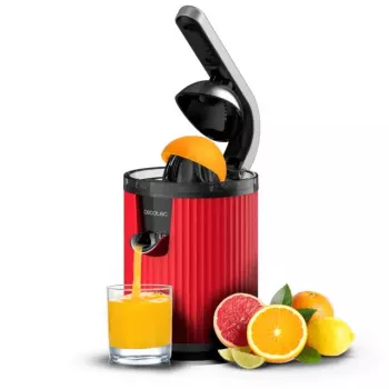 Lēnas darbības sulu spiede Cecotec Xqueeze RetroJuice 600 600 W Melna Sarkana Nerūsējošais tērauds