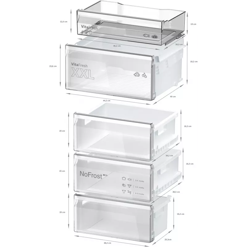 Bosch Serie 4 KGN362LAF ledusskapis ar saldētavu Brīvstāvošs 321 L Metālisks