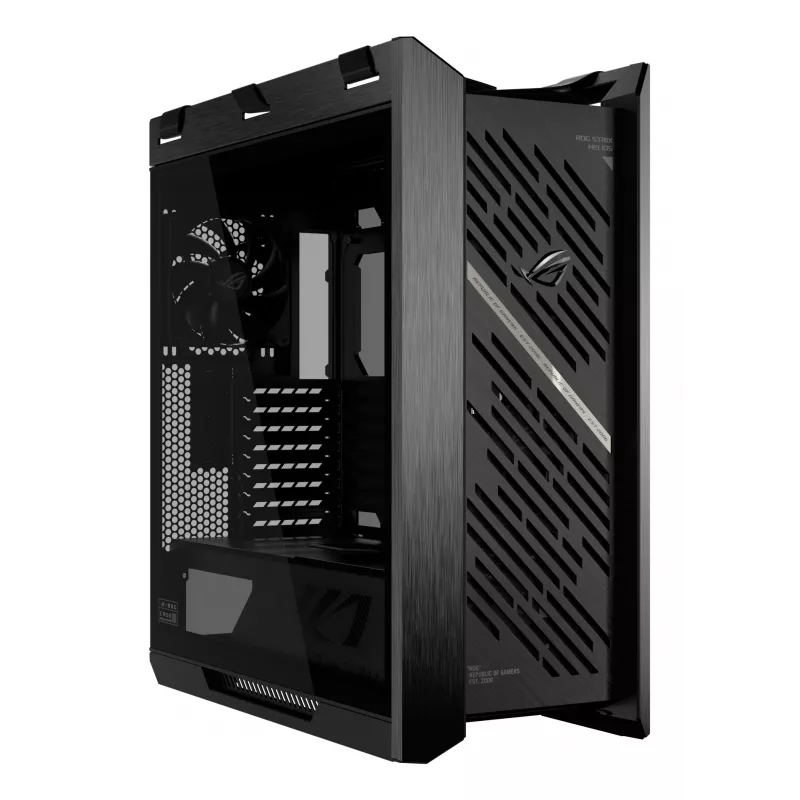 PC korpuss ASUS ROG Strix Helios II Midi Tower — ATX/Midi Tower, rūdīts stikls, 420mm GPU, 3x140mm priekšējie ventilatori, USB-C