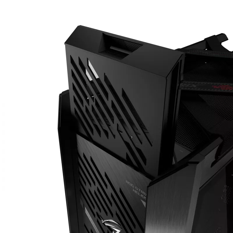 PC korpuss ASUS ROG Strix Helios II Midi Tower — ATX/Midi Tower, rūdīts stikls, 420mm GPU, 3x140mm priekšējie ventilatori, USB-C