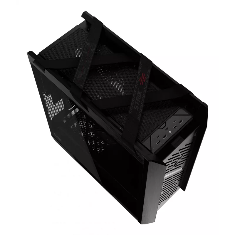 PC korpuss ASUS ROG Strix Helios II Midi Tower — ATX/Midi Tower, rūdīts stikls, 420mm GPU, 3x140mm priekšējie ventilatori, USB-C