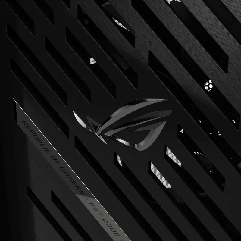PC korpuss ASUS ROG Strix Helios II Midi Tower — ATX/Midi Tower, rūdīts stikls, 420mm GPU, 3x140mm priekšējie ventilatori, USB-C