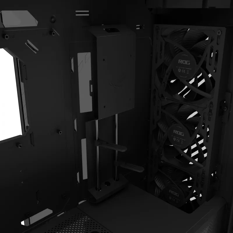 PC korpuss ASUS ROG Strix Helios II Midi Tower — ATX/Midi Tower, rūdīts stikls, 420mm GPU, 3x140mm priekšējie ventilatori, USB-C