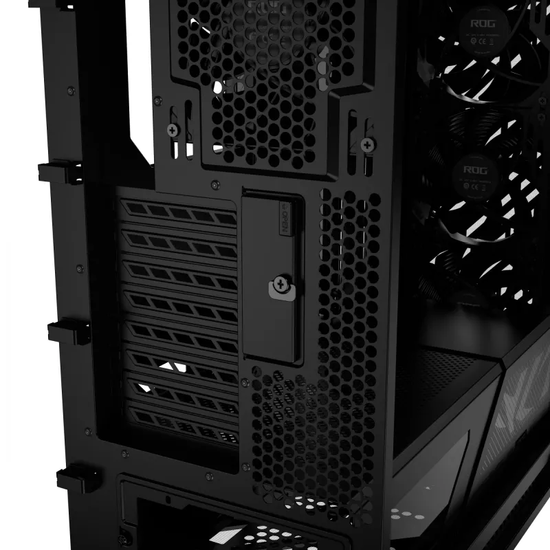 PC korpuss ASUS ROG Strix Helios II Midi Tower — ATX/Midi Tower, rūdīts stikls, 420mm GPU, 3x140mm priekšējie ventilatori, USB-C