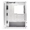 PC Midi Tower korpuss ENDORFY ARX 500 ARGB balta — rūdīts stikls, atbalsta ATX/Micro-ATX/Mini-ITX, 3x140mm priekšā + 1x140mm aizmugurē, 1×3,5 collu + 6×2,5 collu nodalījumi