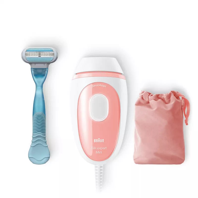 Braun Silk-expert Pro Silk-expert Mini Intense pulsed light (IPL) Rozā, Balta