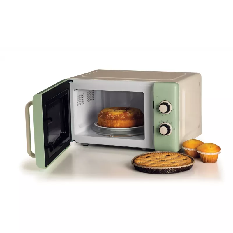Ariete Vintage Line 3960 Vintage mikroviļņu krāsns, 800 W, ietilpība 20 L, 3 funkcijas, 5 gatavošanas līmeņi, taimeris, zaļa