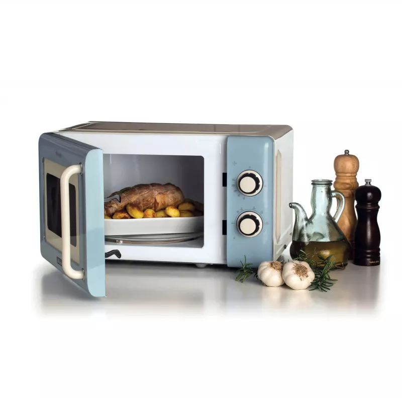 Ariete Vintage Line 3960 Vintage mikroviļņu krāsns, 800W, ietilpība 20L, 3 funkcijas, 5 gatavošanas līmeņi, taimeris, zila