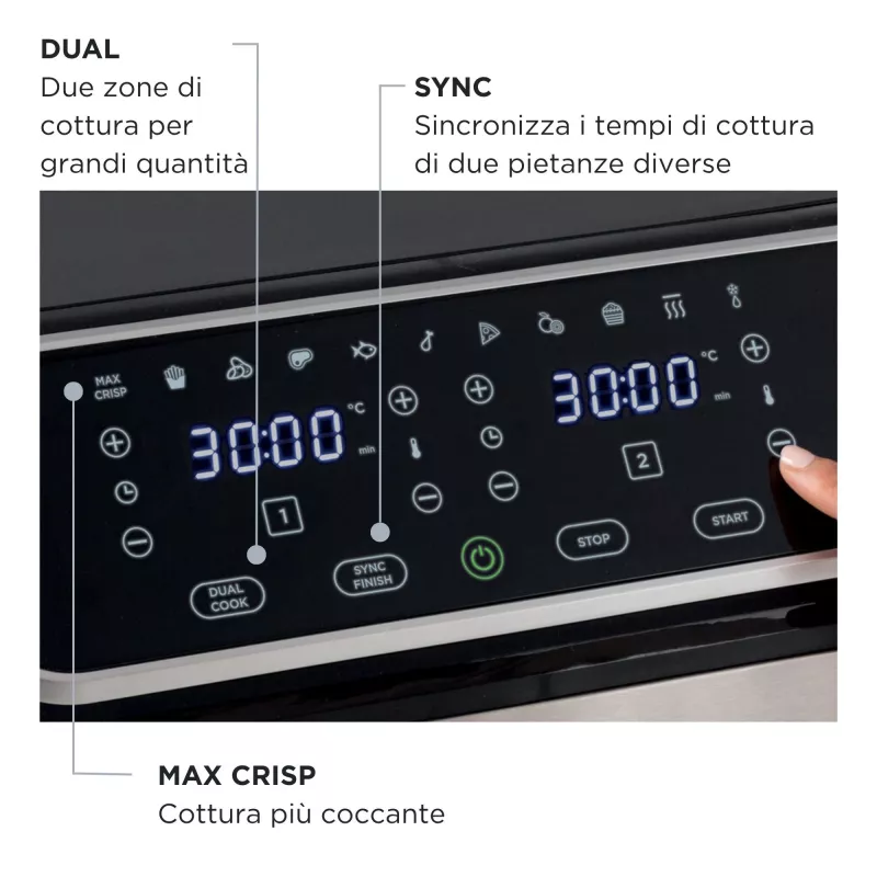 Karstā gaisa fritieris Ariete 4625/00 9 L 2100 W Melns Sudrabs