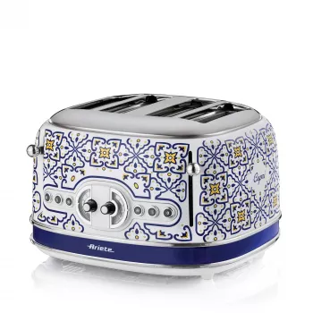 Tosteris ARIETE Capri 4 šķēlēm, 1630 W, balts/daudzkrāsains
