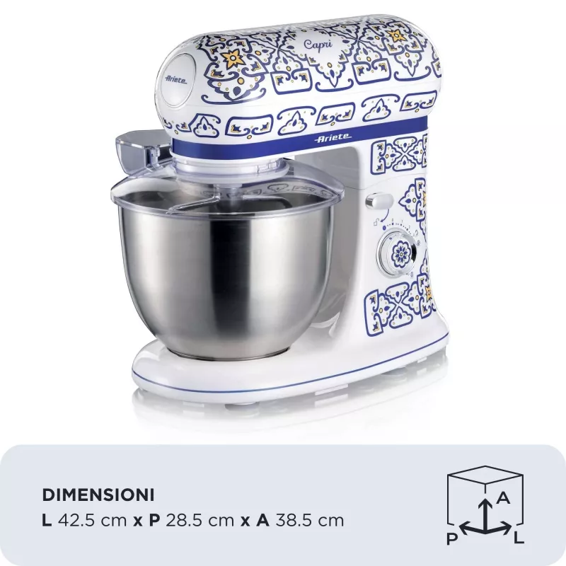 Ariete 1588 Capri maisītājs, planetārais, 7 ātrumi, 2400 W, 5,5 litri, nerūsējošā tērauda bļoda