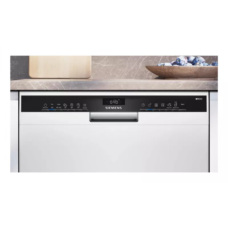 Zemgalda trauku mazgājamā mašīna Siemens SN43HW03TE, 13 galda klājumu komplekti, 60 cm, balta, 46 dB, Home Connect