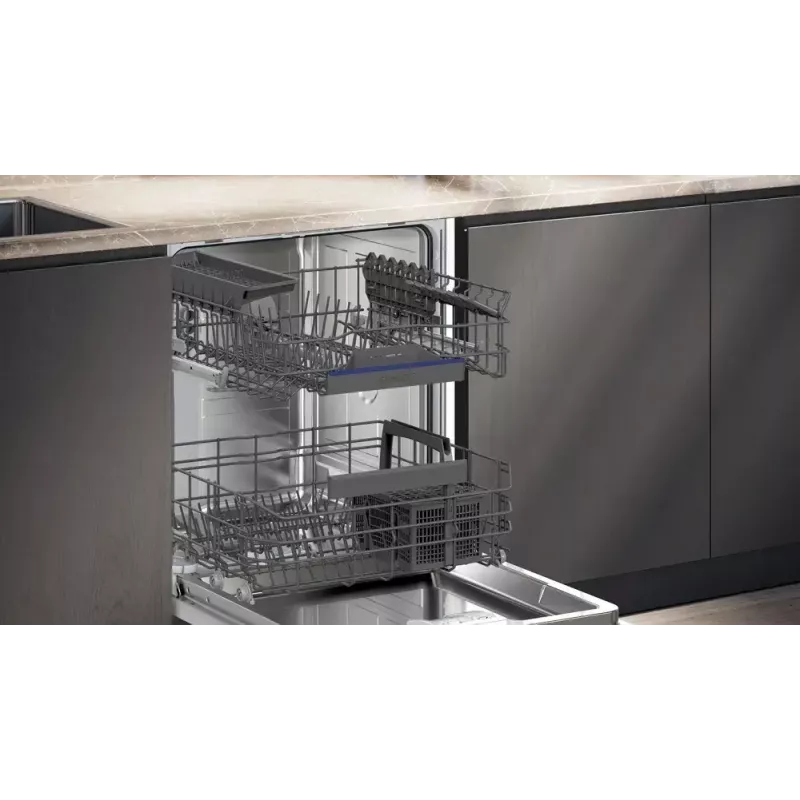 Trauku mazgājamā mašīna Siemens iQ300 SN53HS16AE daļēji iebūvējama, 13 galda piederumu komplekti, 42 dB, 9 L/ciklā, energoefektivitātes klase C