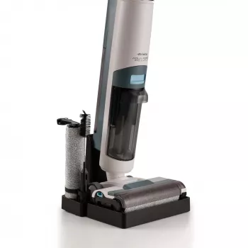 Ariete 2483 Aqua Force Wash & Vacuum, viedais putekļsūcējs, bezvadu grīdas tīrītājs, bezvadu, sūc un tīra, mājdzīvnieku mati, sausie un slapjie netīrumi, 700 ml tilpums, komplektā iekļauti piederumi