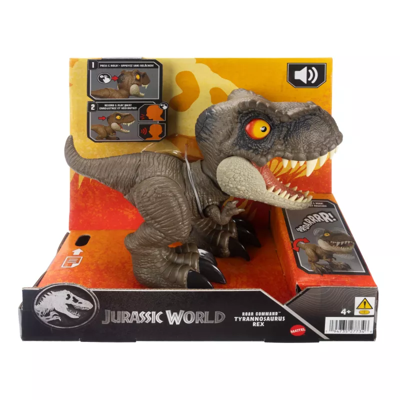 Jurassic World Roar Command Tyrannosaurus Rex dinozauru figūriņa, ieraksta, atskaņo un rēc, T. Rex