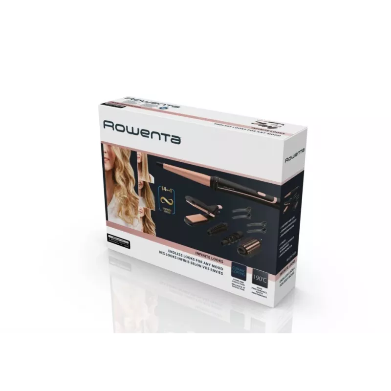 Rowenta Infinite Looks CF4231 Multistyler Warm Melns, Bronze 1.8 m