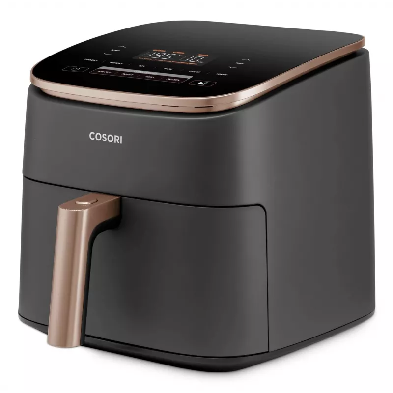Cosori Turbo Blaze Chef Edition Single 6 L brīvi stāvoša 1725 W karstā gaisa fritieris Melns, Rozā zelts