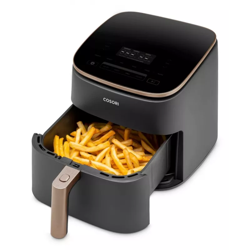 Cosori Turbo Blaze Chef Edition Single 6 L brīvi stāvoša 1725 W karstā gaisa fritieris Melns, Rozā zelts