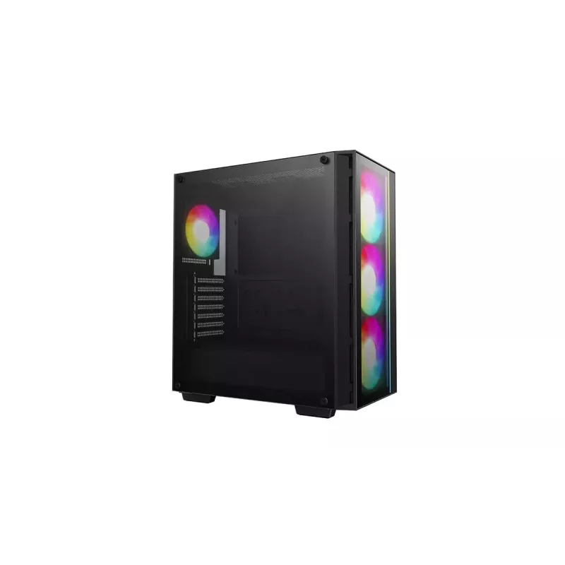 PC korpuss DeepCool MATREXX55 V4 C Midi Tower Melns — rūdīta stikla, ATX/microATX atbalsts, USB-C, maks. GPU 370 mm