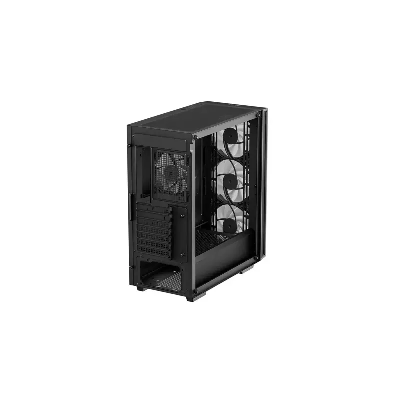 PC korpuss DeepCool MATREXX55 V4 C Midi Tower Melns — rūdīta stikla, ATX/microATX atbalsts, USB-C, maks. GPU 370 mm
