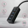 Axagon HUE-M1C 4x USB 3.2 Gen 1 MINI centrmezgls, metāla, 20cm USB-C kabelis