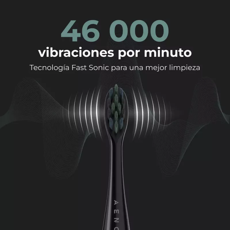 Sonic Electric Toothbrush AENO DB2S Melns 4 Modes 46000rpm