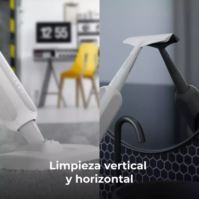 Tvaika mops AENO SM2 0.275 l pelēks balts 3 bar 25 g/min