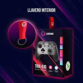 Spēļu kontrolieris Lorgar LRG-GP510 melns USB bezvadu kontrolieris priekš Nintendo Switch, PC, Playstation 3