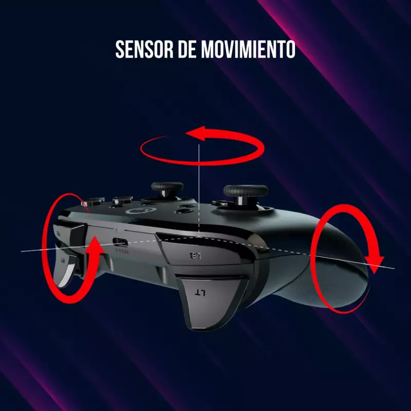 Spēļu kontrolieris Lorgar LRG-GP510 melns USB bezvadu kontrolieris priekš Nintendo Switch, PC, Playstation 3