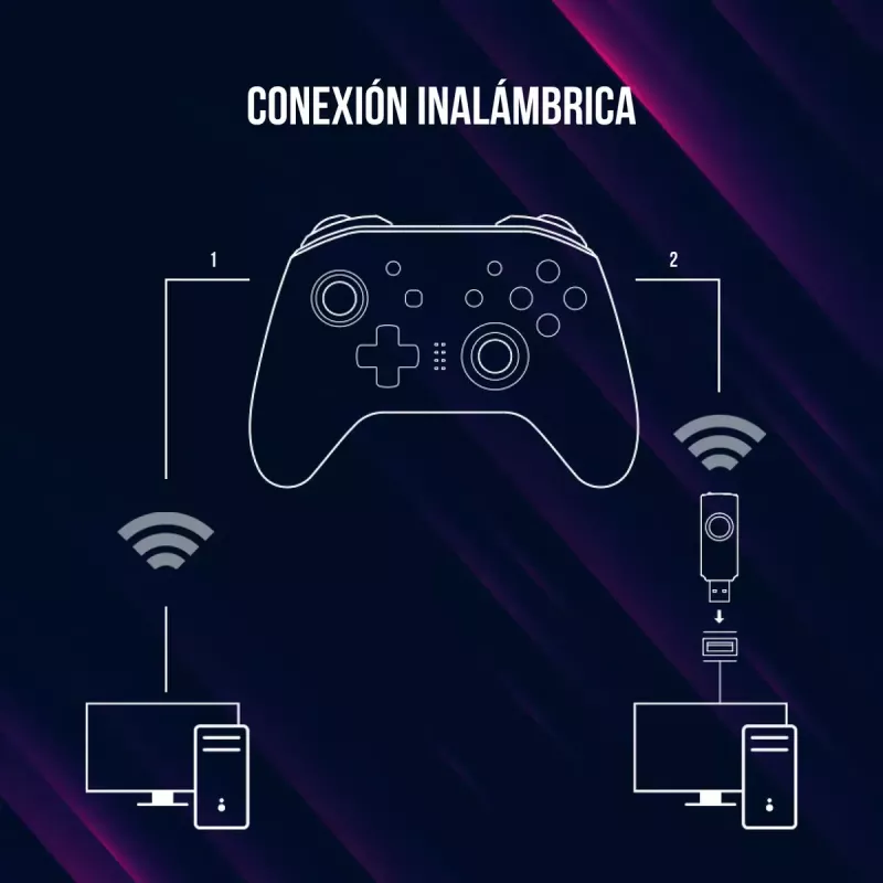 Spēļu kontrolieris Lorgar LRG-GP510 melns USB bezvadu kontrolieris priekš Nintendo Switch, PC, Playstation 3