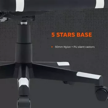 Spēļu krēsls Canyon Flow MCH01 Ciets sēdeklis Melns Oranžs 120 kg