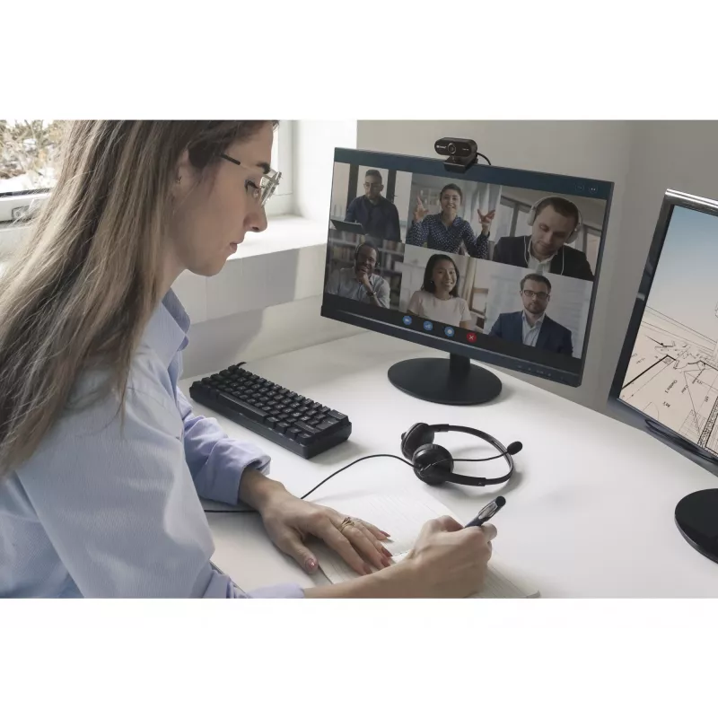Sandberg USB Office Headset Saver, vadu, zvani/mūzika, 20–20000 Hz, 150 g, austiņas, melnas