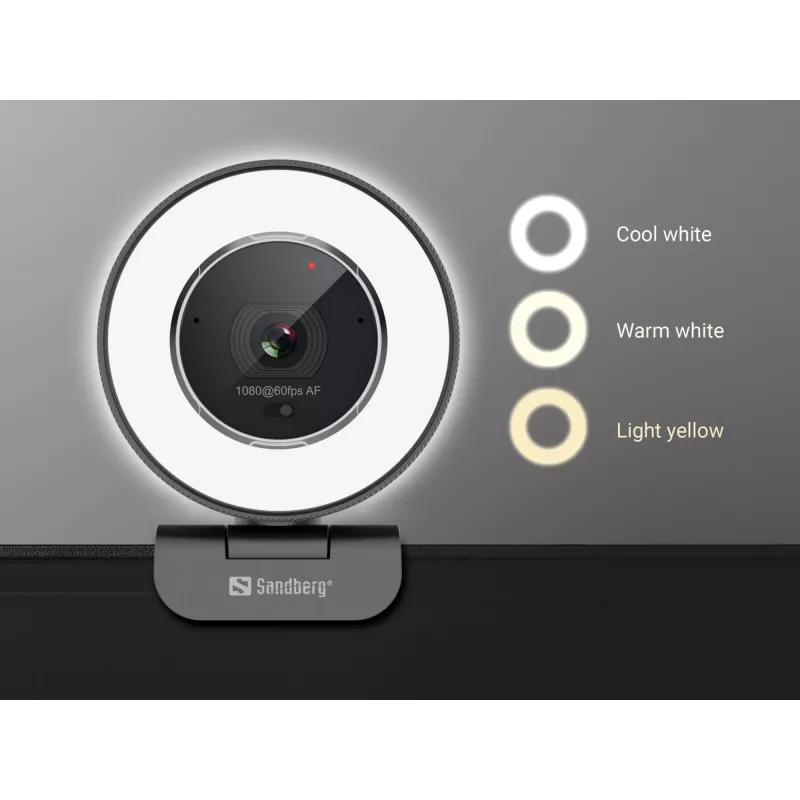 Sandberg Streamer USB Webcam Pro Elite 2560x1440 60fps Melna