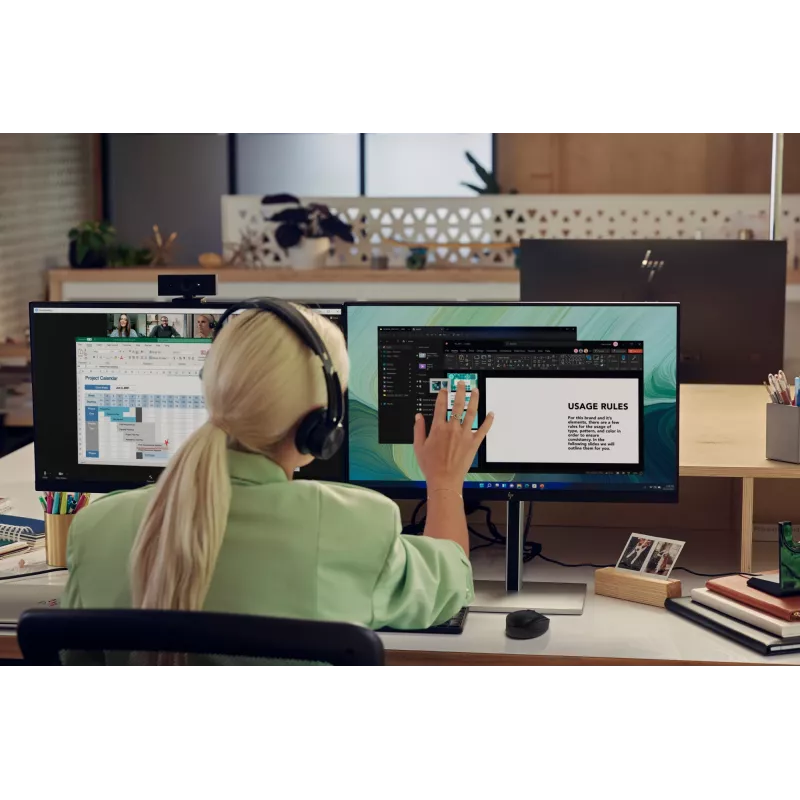 HP 625 FHD Webkamera, 4 MP, 1920 x 1080 pikseļi, Full HD, biznesa klase, USB, melna