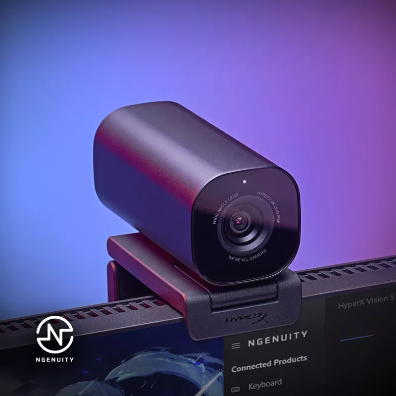 HyperX Vision S Webkamera, melna, Windows 10, Windows 11, Mac OS X 10.10 Yosemite, MacOS, ChromeOS, 45 mm, 93,3 mm